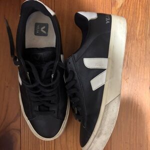 Veja Men's Black and White Sneakers